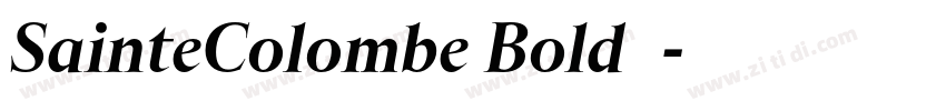 SainteColombe Bold◆字体转换